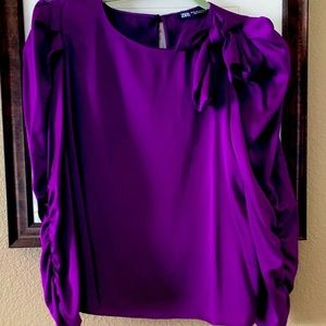 Stunning deep purple blouse from Zara